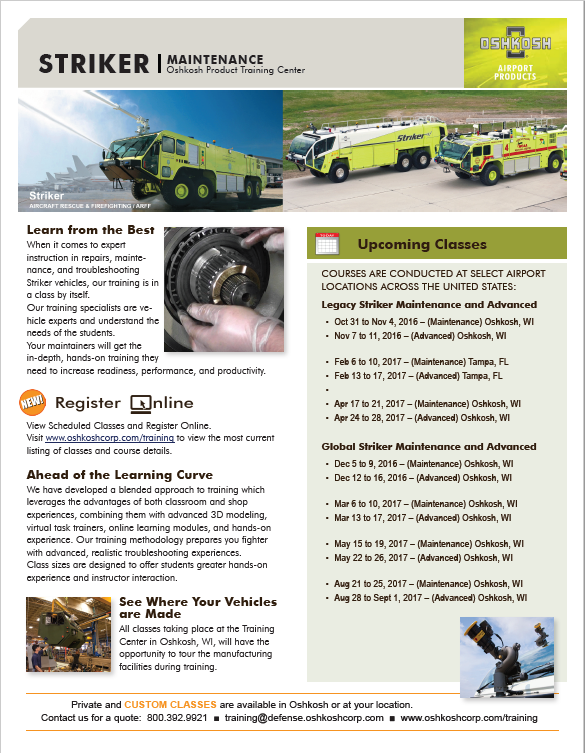 Training Oshkosh Airport Products