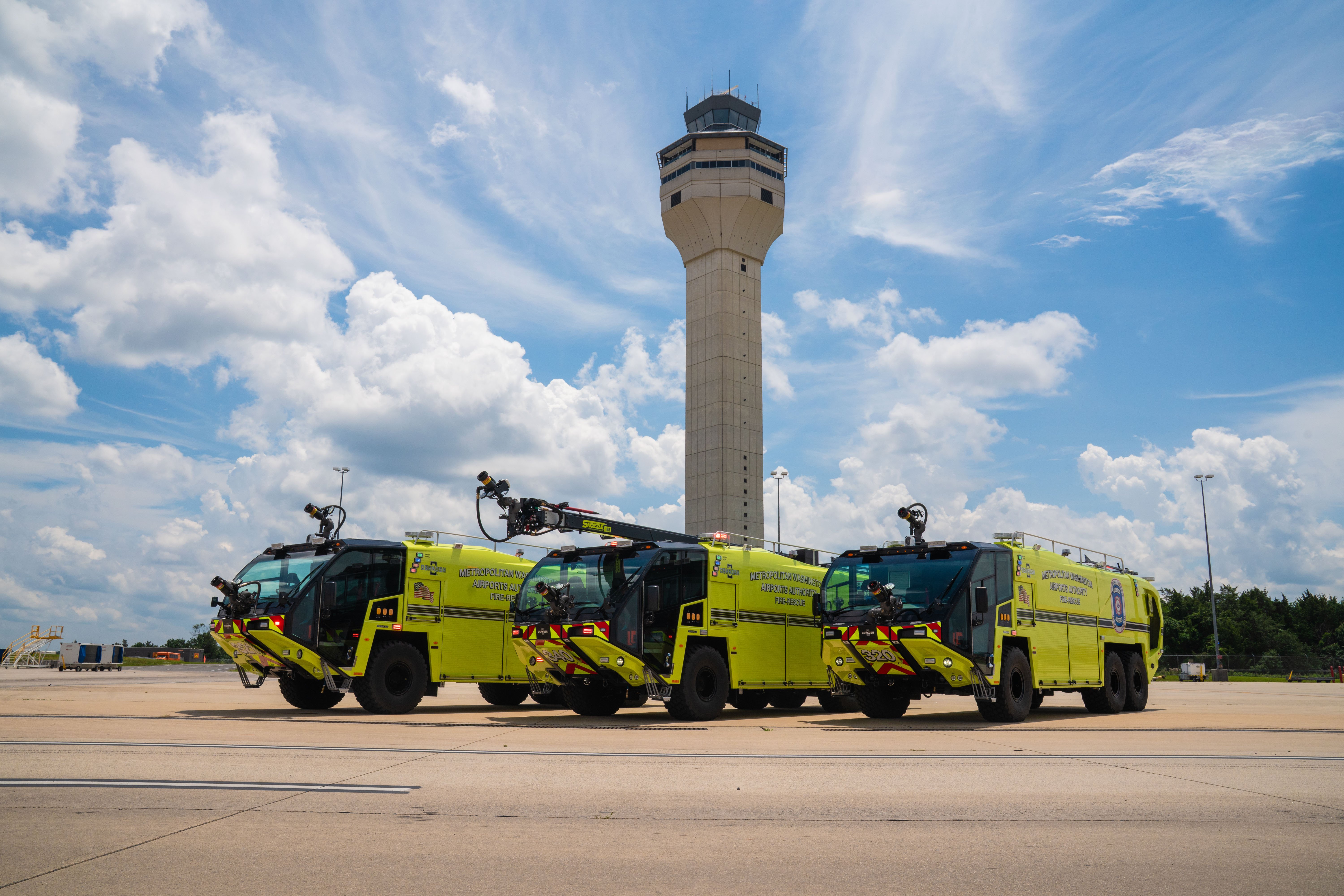 Three Striker 6x6 ARFFs for Metropolitan Washington Airports Authority. 