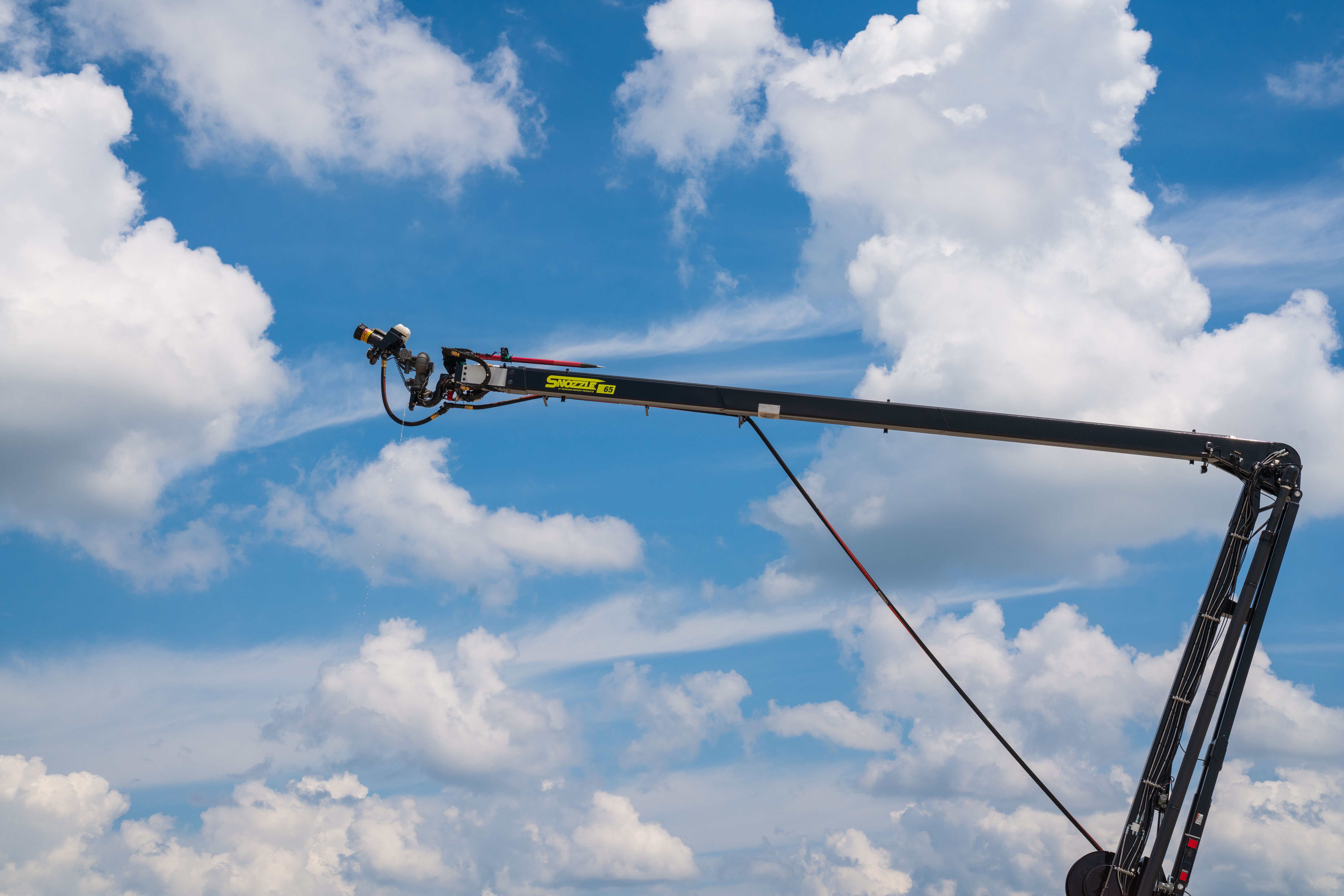The Snozzle high reach extendable turret extended.