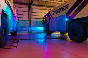 Striker 6x6 in ARFF garage