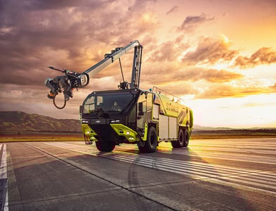 Oshkosh Striker ARFF Snozzle Out Runway