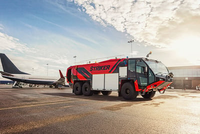 Oshkosh Striker in service at an airport