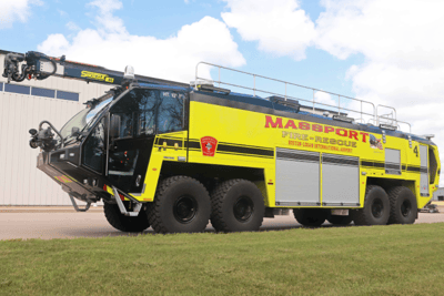 A Striker 8x8 ARFF for Boston Logan International Airport.