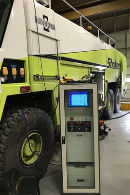A water brake dynameter is used to calculate an engine’s production of torque and horsepower.