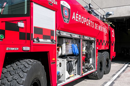 Montreal's new Striker ARFF vehicle compartmentation