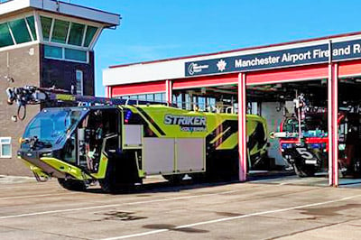 Striker Volterra ARFF Vehicle at the Manchester Airport