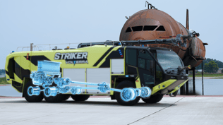 Striker Volterra with graphic overlay showing Acceleration Hybrid mode