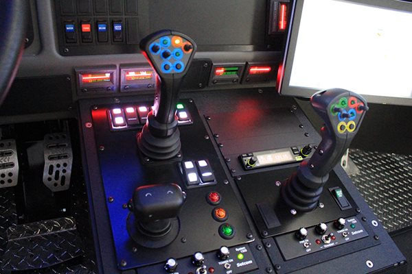 Joysticks of Striker Simulator