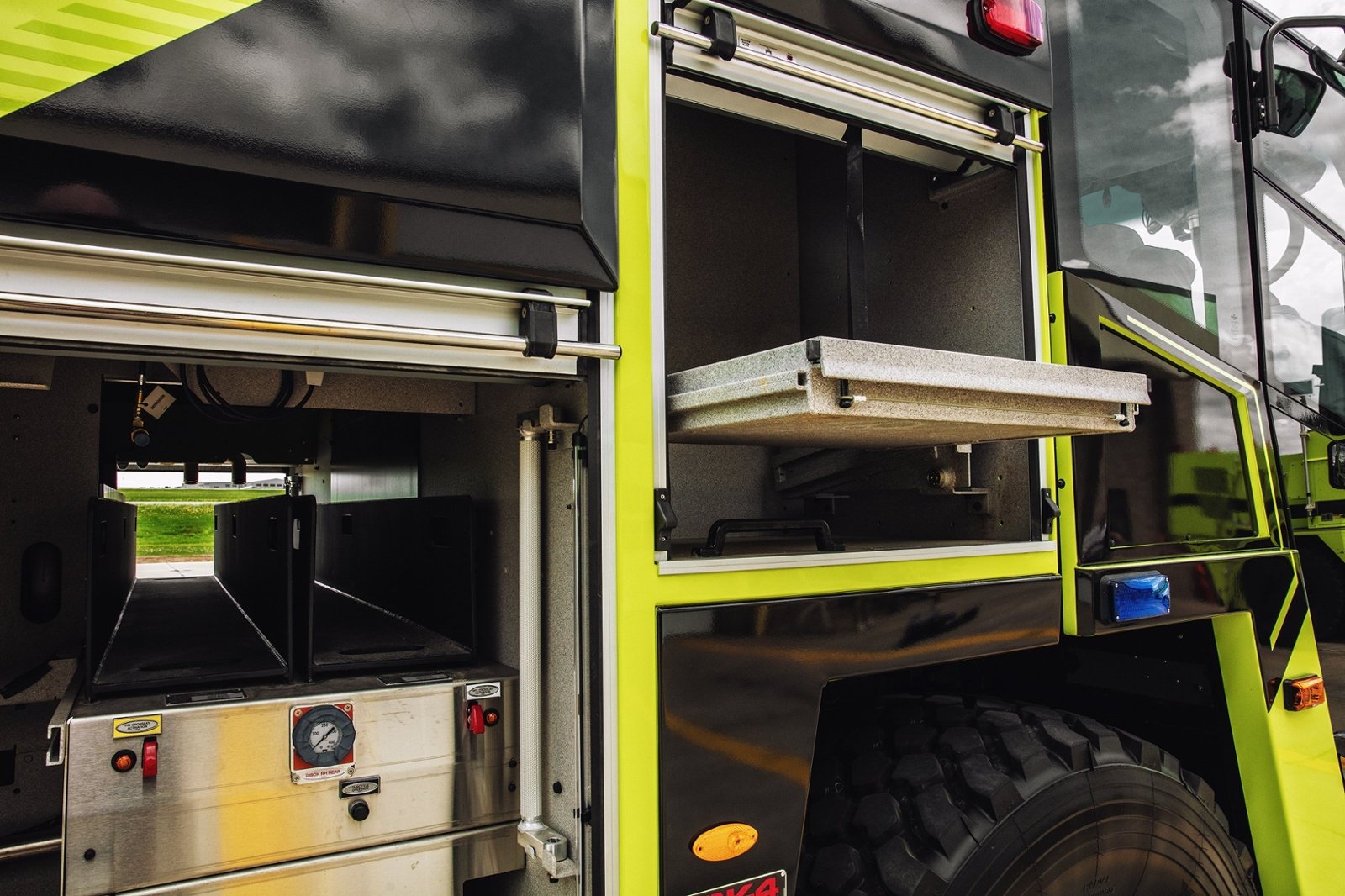 Oshkosh ARFF Striker Storage Closeup