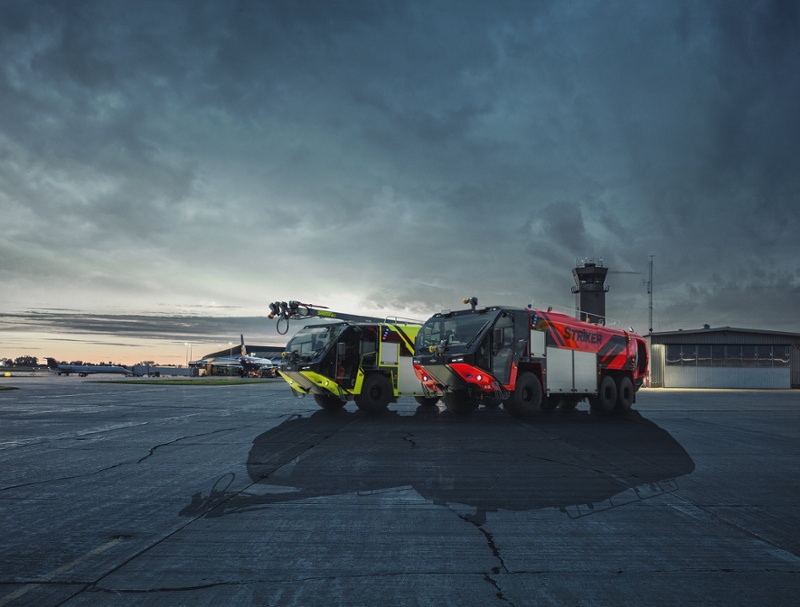 ARFF Trucks on Airport Runway