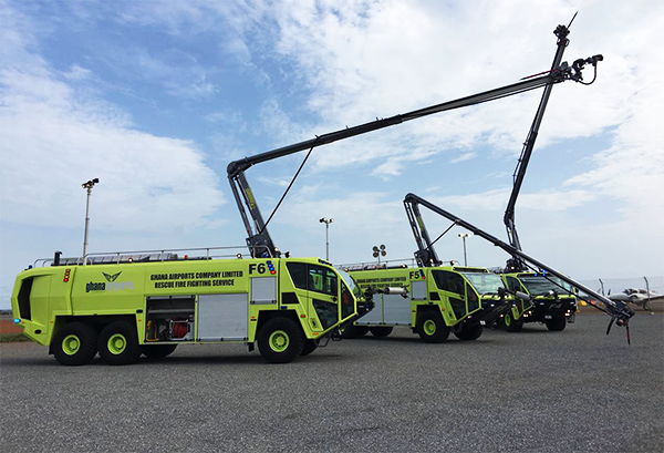 Oshkosh Delivers Three Striker 6 X 6 ARFF Vehicles To Kotoka